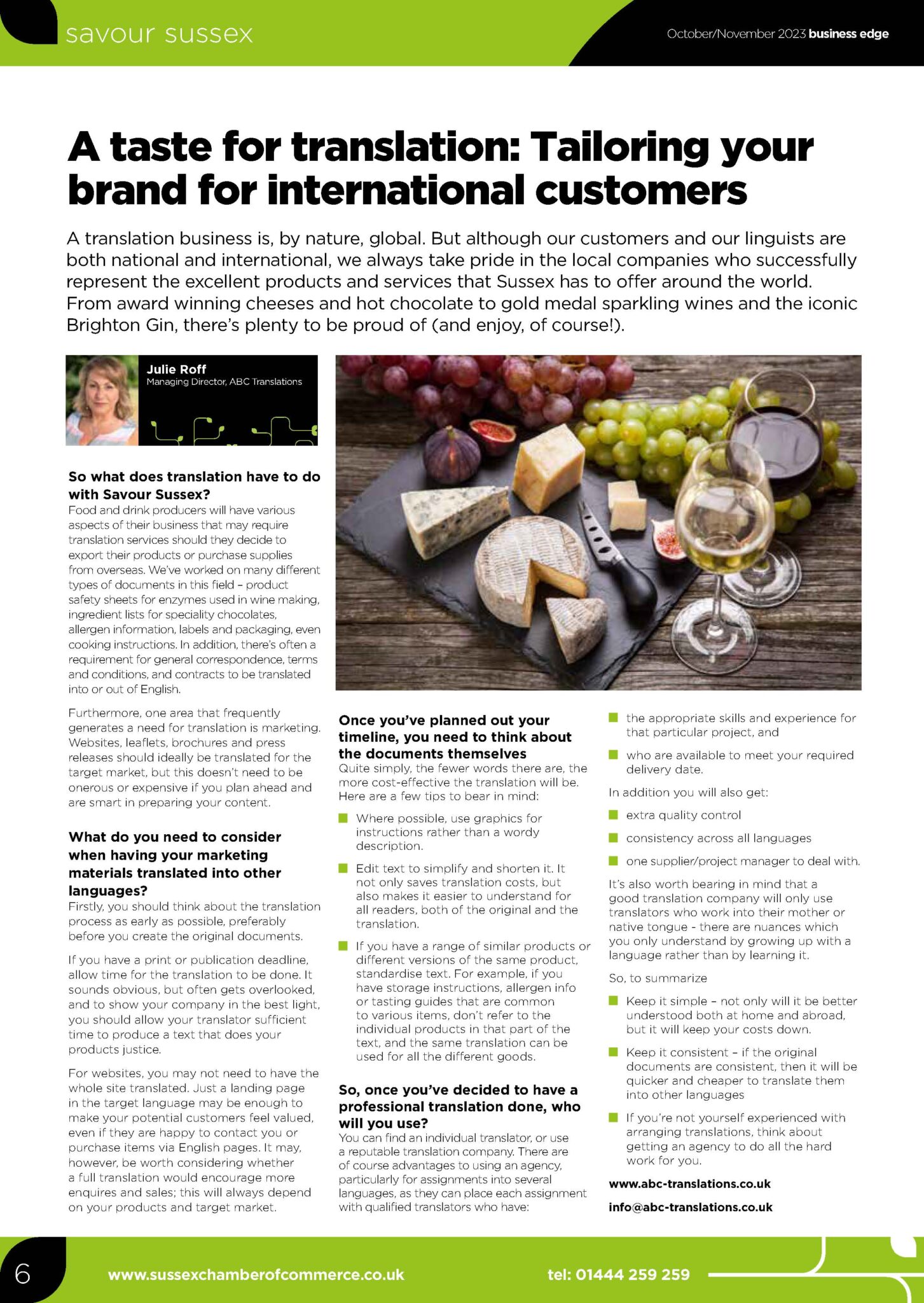 A taste for translation: Tailoring your brand for international customers
